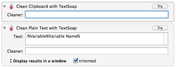 TextSoap Actions for Keyboard Maestro