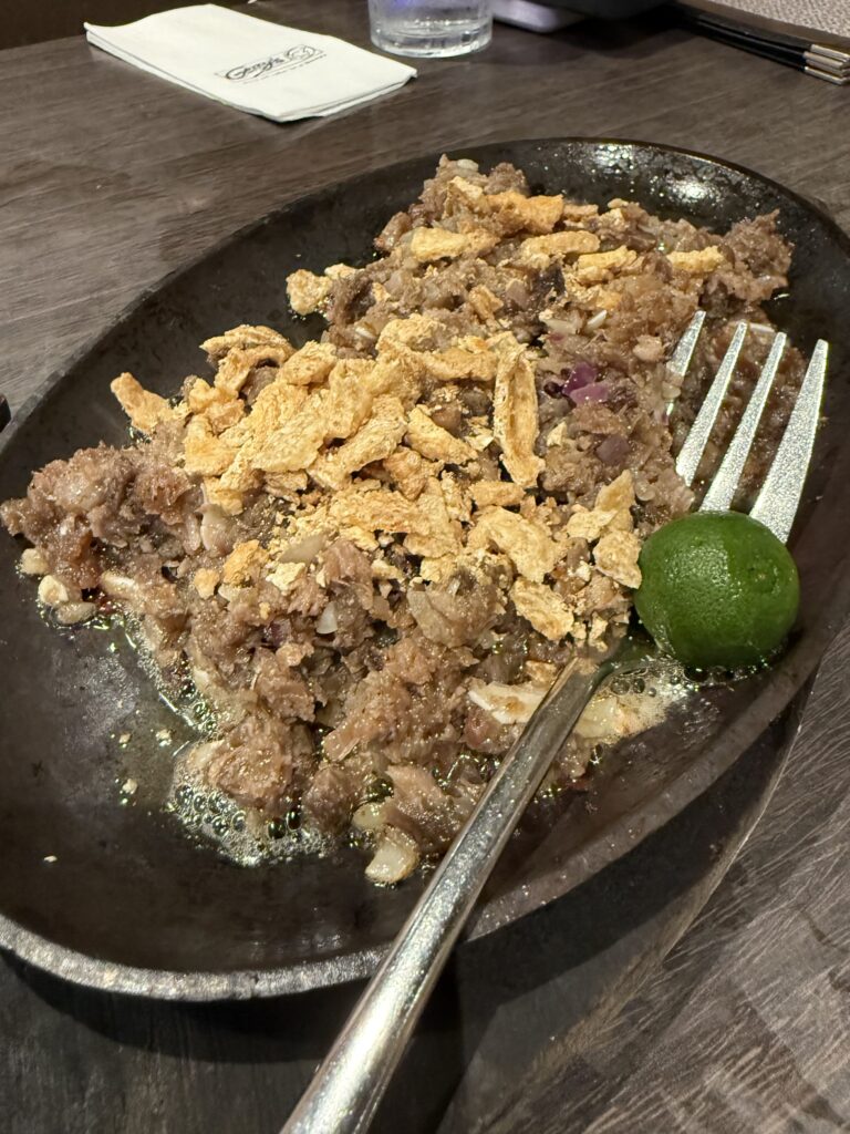 鉄板の上のお肉