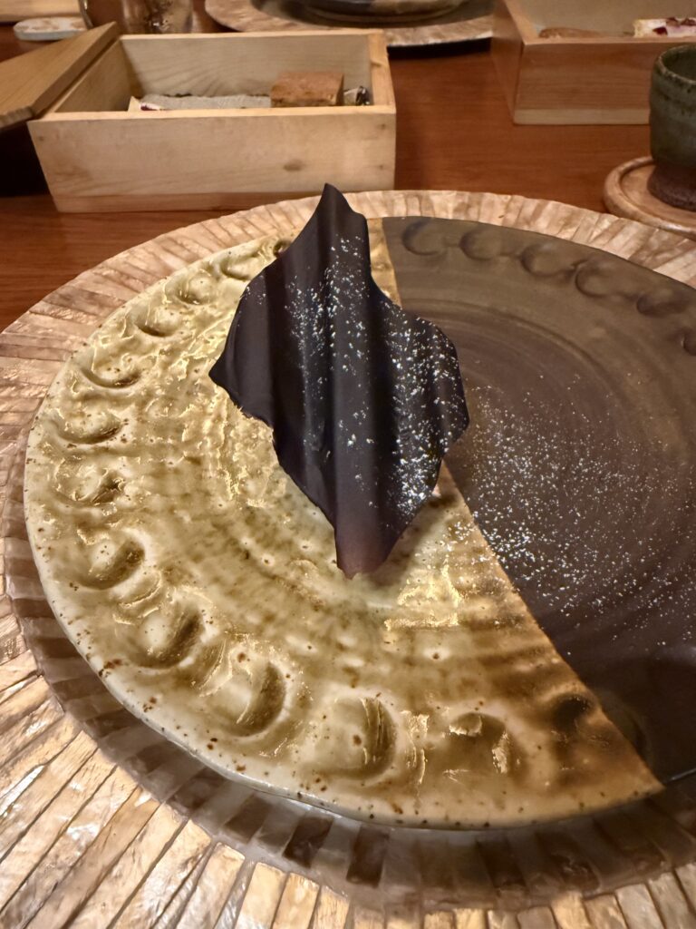 デザートのチョコアイスクリーム