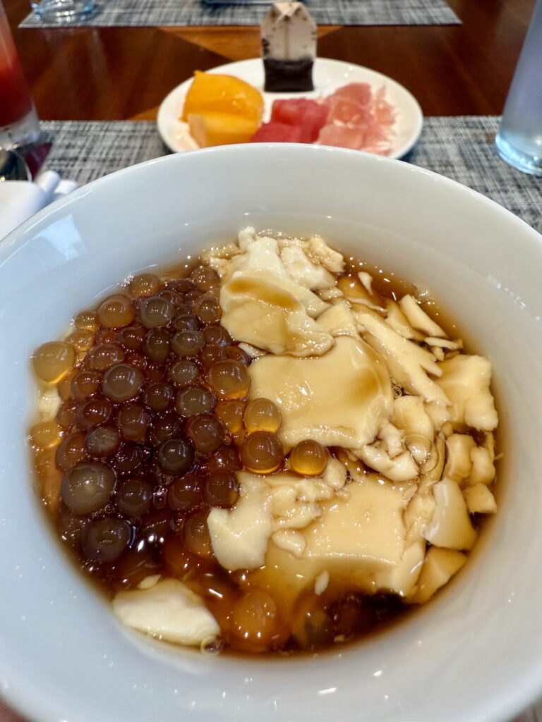 絹豆腐、タピオカ、黒蜜